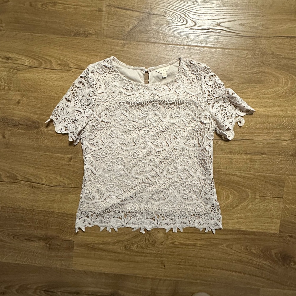 Adiva Lace Blouse Cream Small NWOT